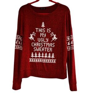 Sweet Claire This is My Ugly Christmas Sweater Lightweight Rayon Blend Size S